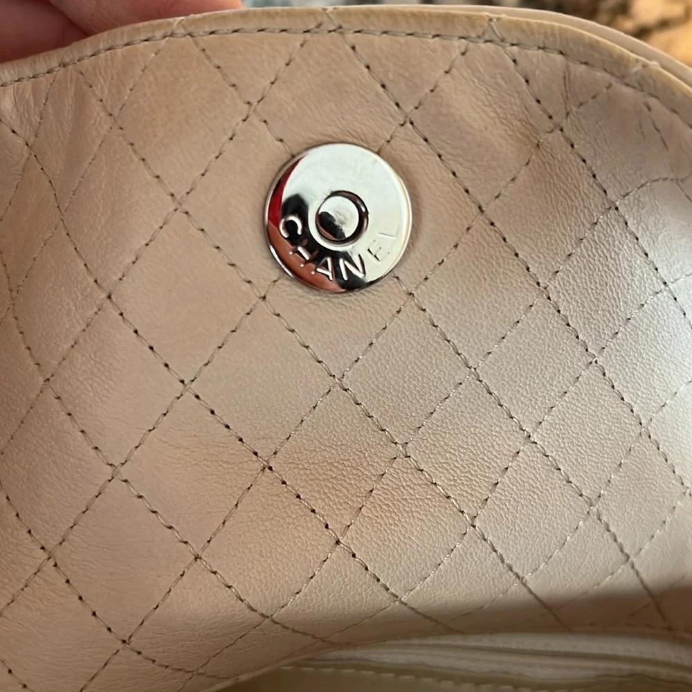 CHANEL lambskin beige